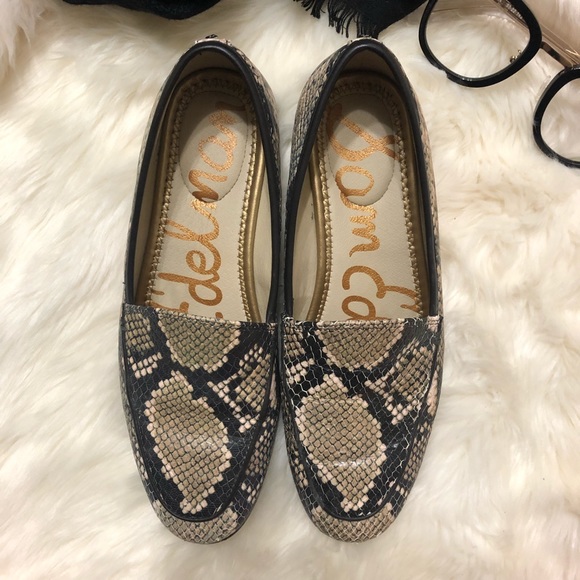Sam Edelman | Shoes | Sam Edelman Snake Print Leather Loafers | Poshmark